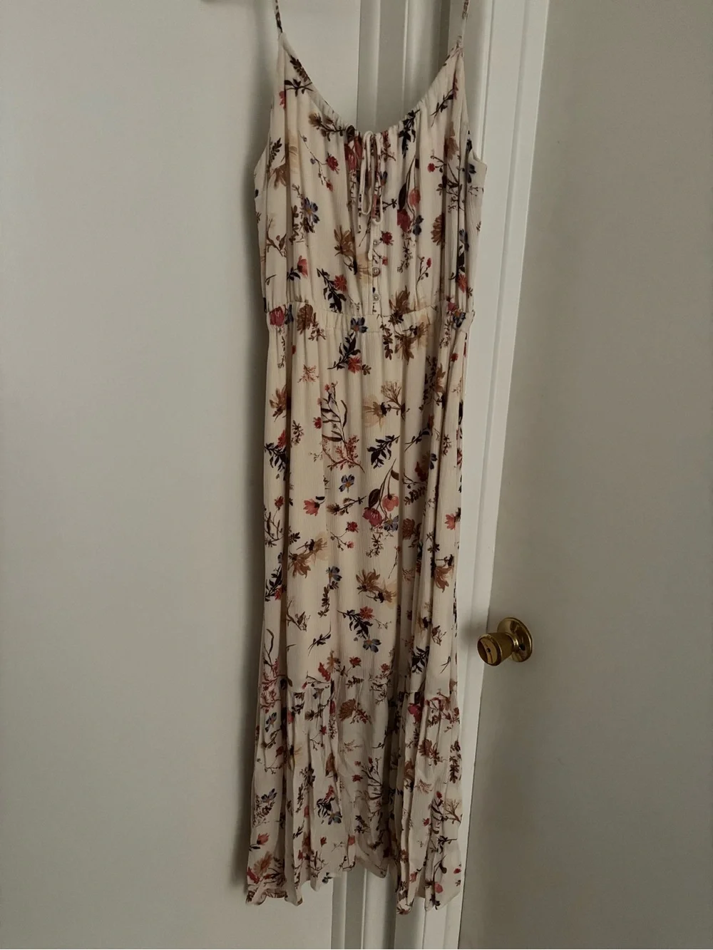 Abercrombie & Fitch Cream Floral Maxi Dress